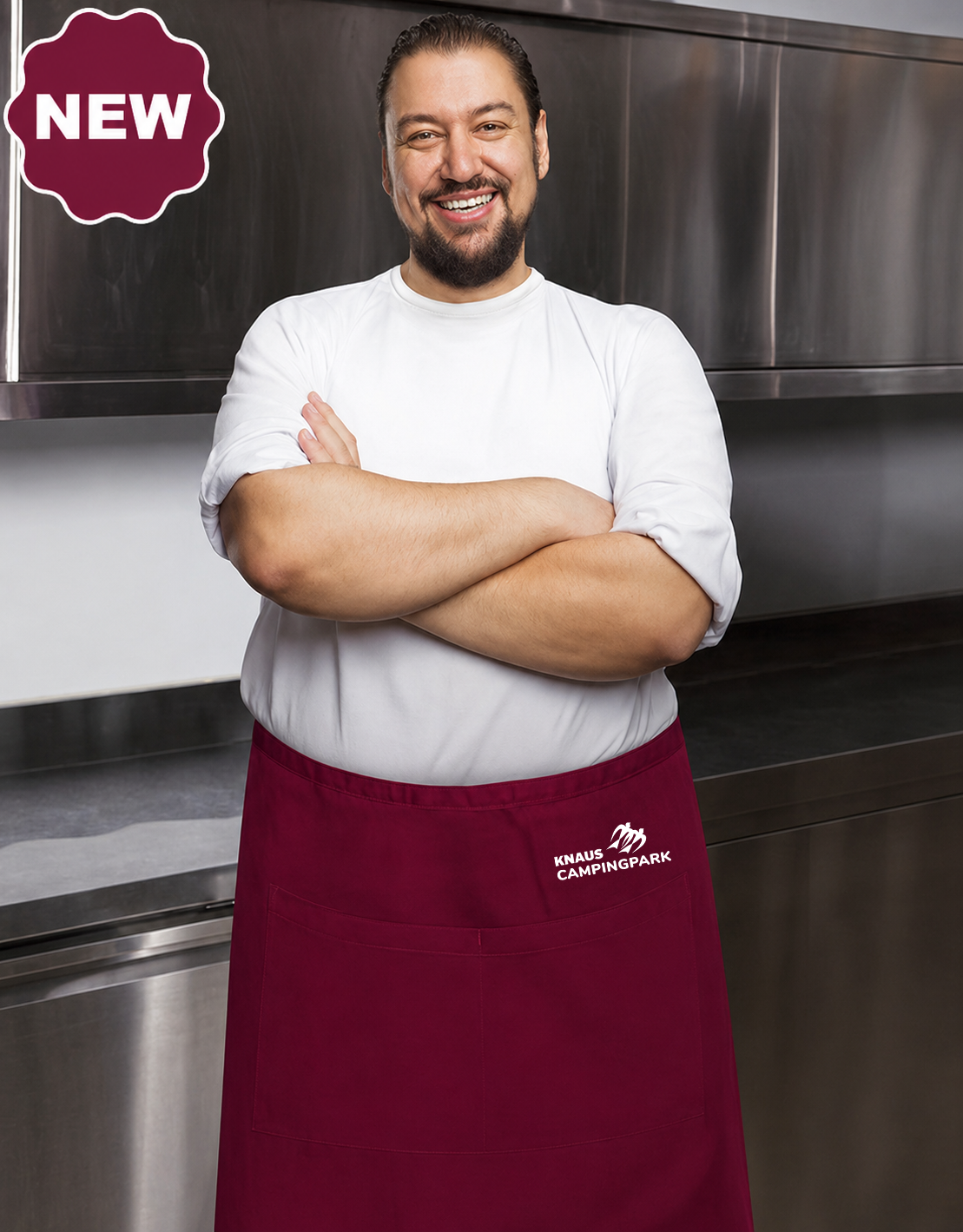 Knaus - XXL Bistroschürze mit Tasche